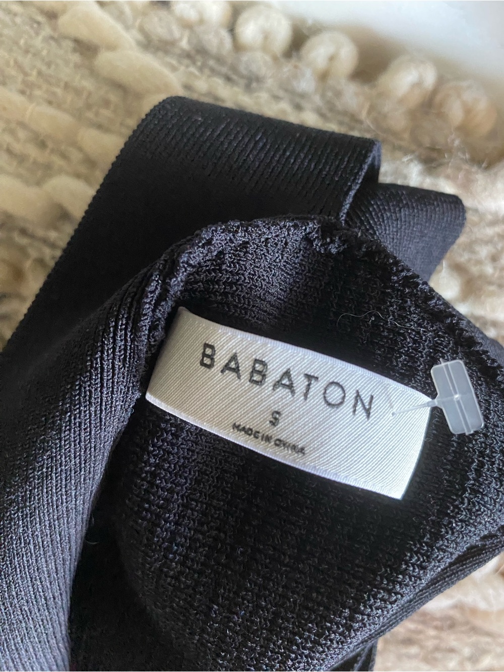 Babaton Black Ribbed stop - Picture 2 of 5